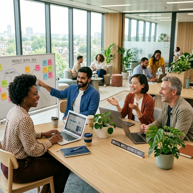 Escritório com ambiente saudável